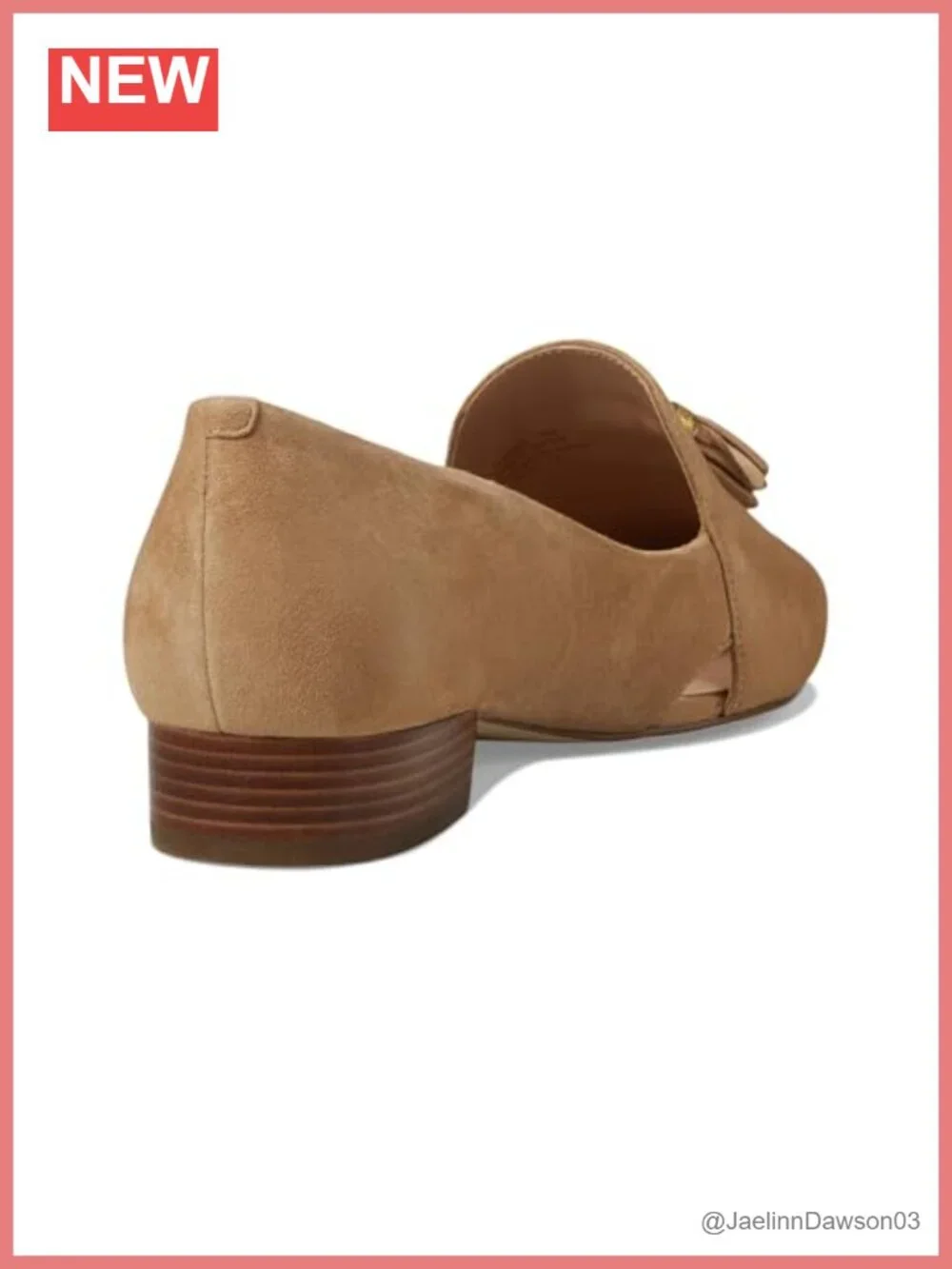 Suede Loafer Flats with Tassel Detail Pull-On Slip On Shoes Women's